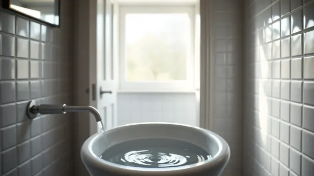 Water standing in a bathroom sink — signs of a blocked drain in Poole